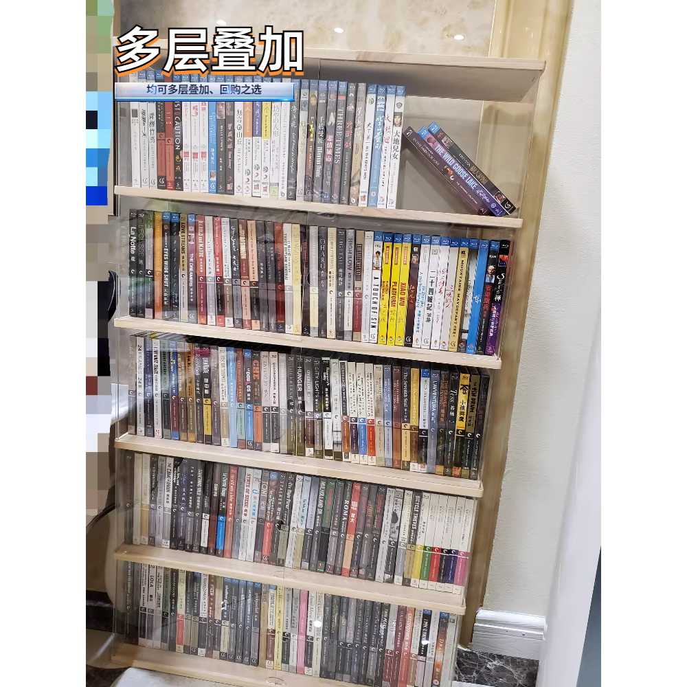 아크릴 진열장 CD 거치대 시디장 수납 투명 레코드 약 72장 이미지 6