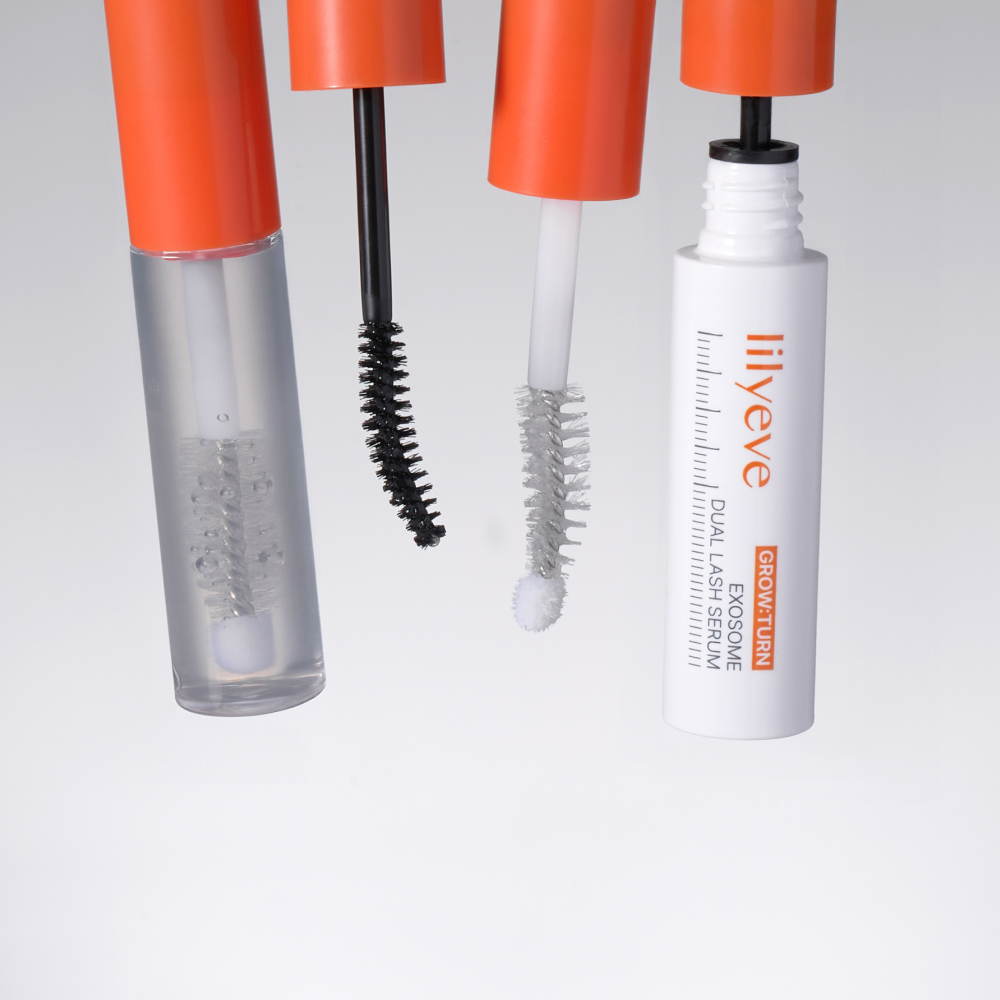 릴리이브 그로우턴 엑소좀 듀얼 래쉬 듀얼세럼 8ml 1개 속눈썹 연장 영양제 블랙 투명 마스카라 - 상세 이미지 4