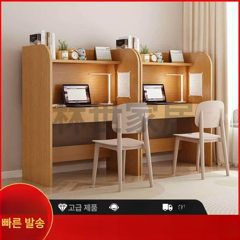 독서실 스터디카페 책상 공부방 데스크 칸막이 개인 내추럴우드 83 x 60x120 3mm - 상세 이미지 2