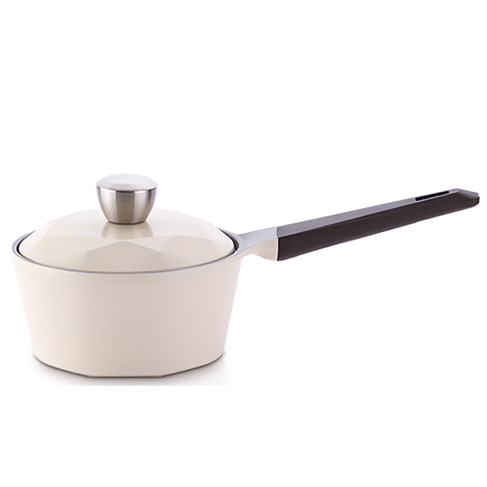 네오플램 세라믹 편수 냄비 18cm, 캐럿 아이보리 - 상품 이미지