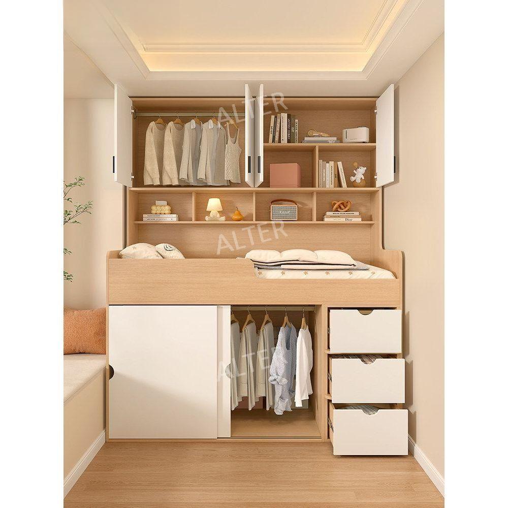 2층 침대 벙커 싱글 수납 복층 학생 초등 옷장 다기능 계단 사다리 어른 1870x800x1250mm 1830mmx760mm - 상세 이미지 3