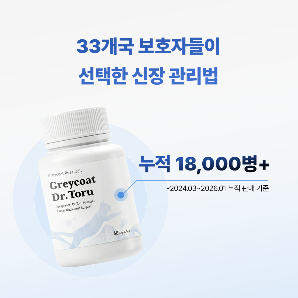 야옹섬 고양이 영양제 신장 AIM 닥터토루 신부전 미야자키 토루 2개월 60캡슐, 1개