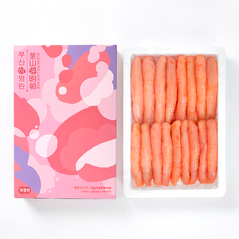 저염 무색소 명란 선물세트 1kg 명란젓 구이 젓갈 밥 알탕 냉동 선동 온명란 첫인사선물 - 상세 이미지 2