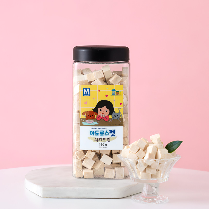 마도로스펫 치킨트릿 160g(대용량) 동결건조 강아지간식 사진 1
