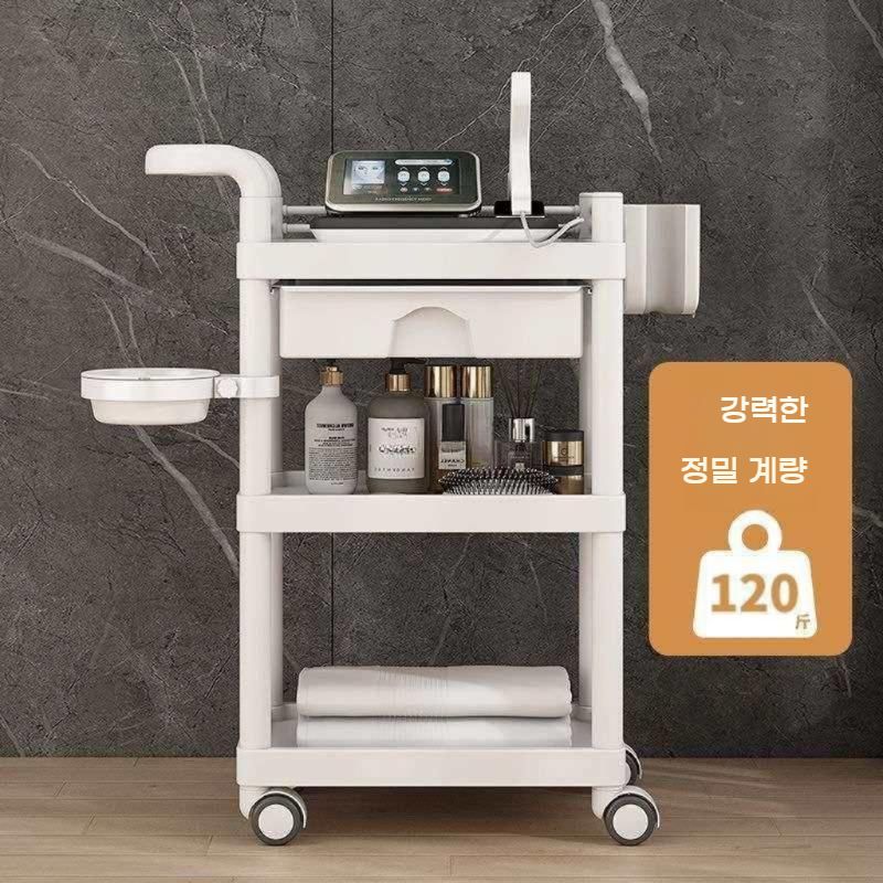 미용실 3단 이동식 수납 카트 서랍형 네일 왁싱 트레이 bying24 - 상세 이미지 4