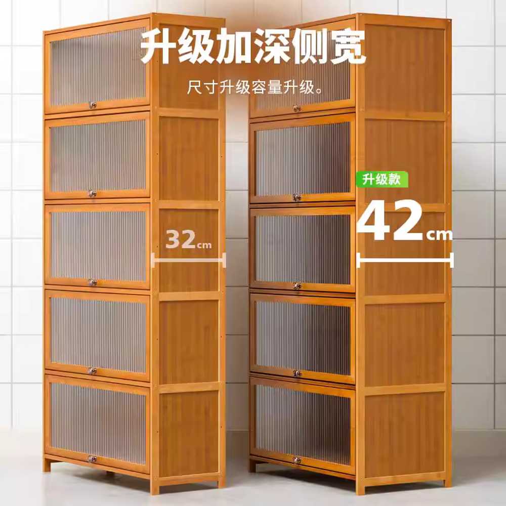 주방 키큰 수납장 그릇장 홈카페 깊은 원목 부엌 600mm - 상세 이미지 4