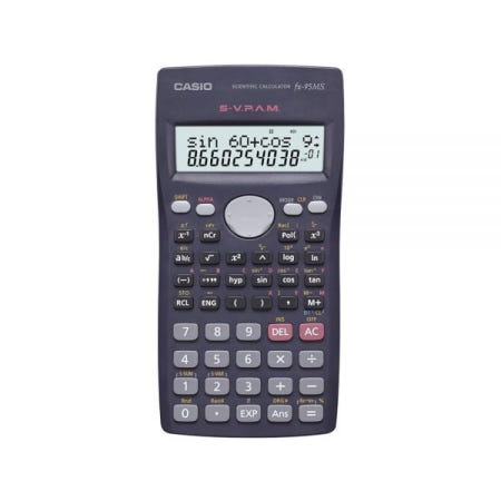 [해외]Casio Fx-95ms 과학 계산기, 2줄 내추럴 교과서 디스플레이 244가지 기능, 블랙 색상