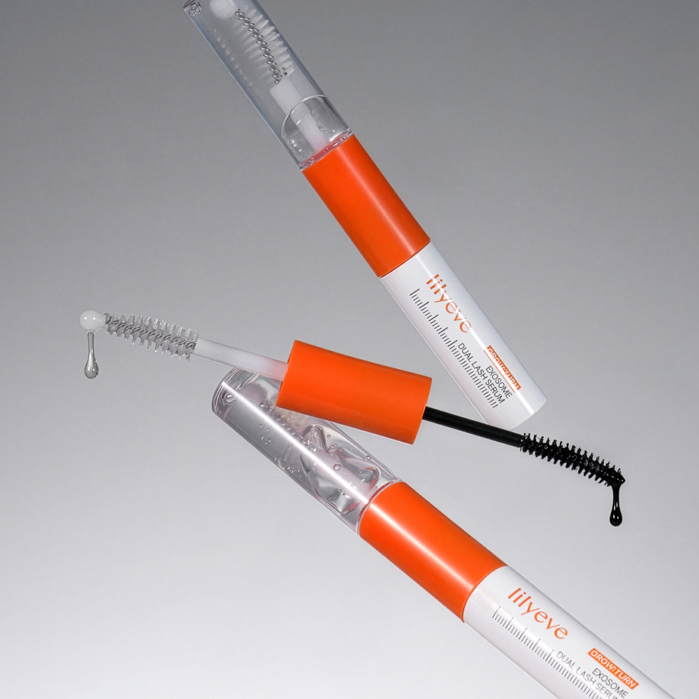 릴리이브 그로우턴 엑소좀 듀얼 래쉬 듀얼세럼 8ml 1개 속눈썹 연장 영양제 블랙 투명 마스카라 - 상세 이미지 5