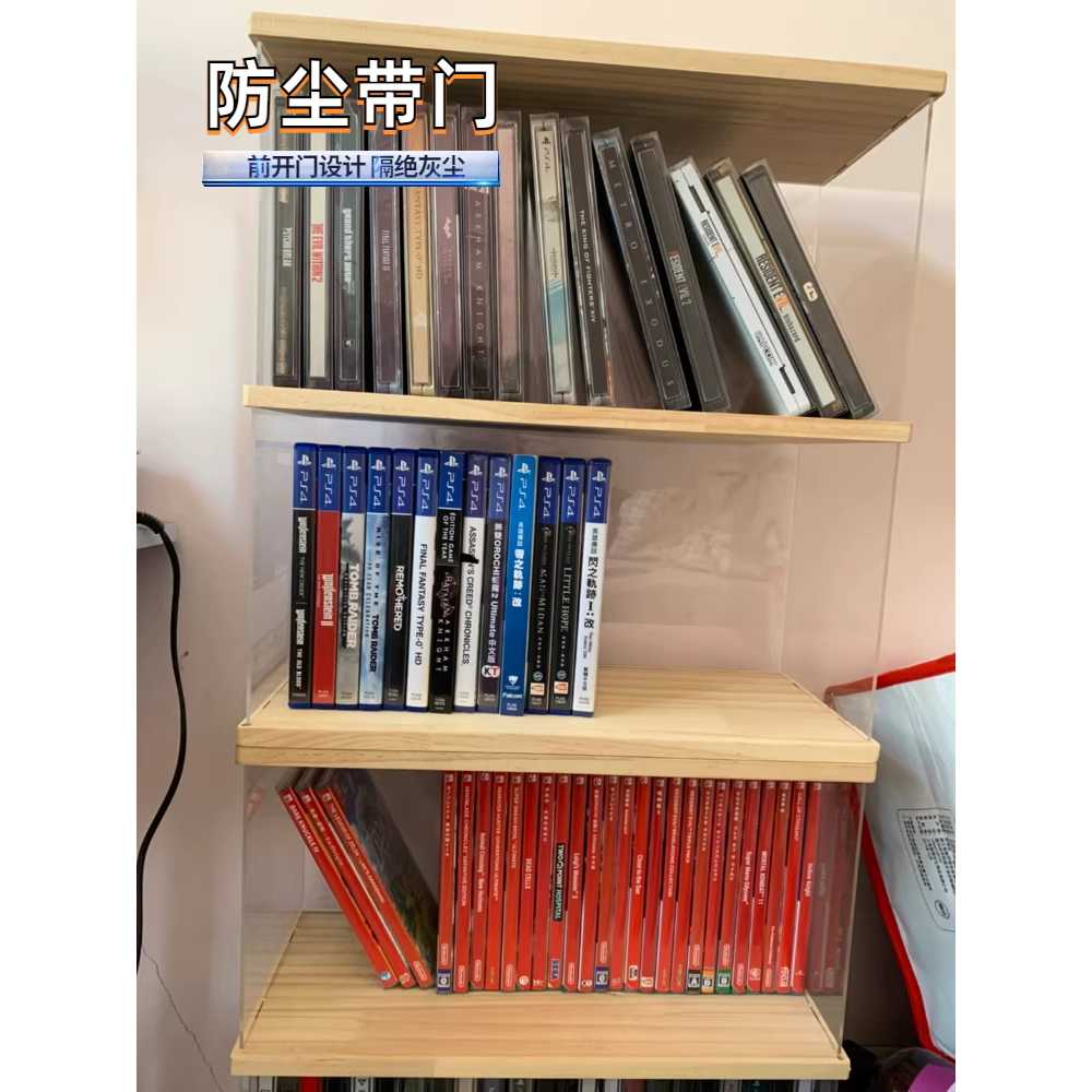 아크릴 진열장 CD 거치대 시디장 수납 투명 레코드 약 72장 - 상세 이미지 4