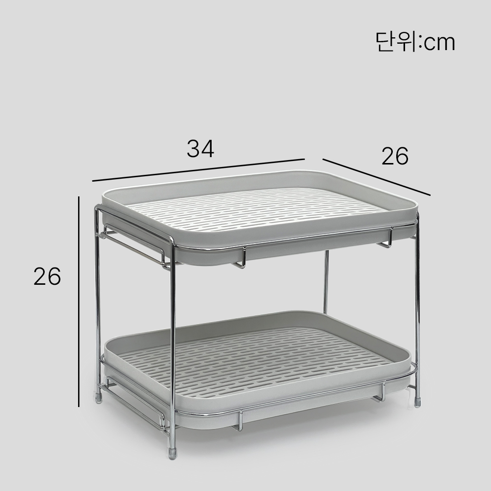 2단 컵 거치대 컵정리대 머그컵 걸이 선반 주방 정리 꽂이 커피잔 찻잔 정리 정리함 - 상세 이미지 5