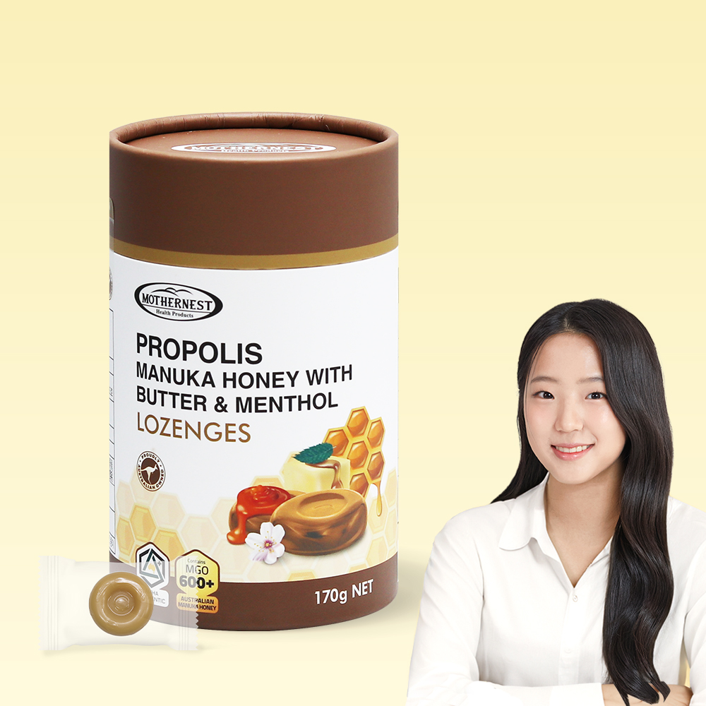 마더네스트 호주산 프로폴리스 마누카허니 로젠지스 MGO600+기업선물추천 버터멘톨 선물세트 대량구매선물추천, 170g, 2개 - 상세 이미지 2