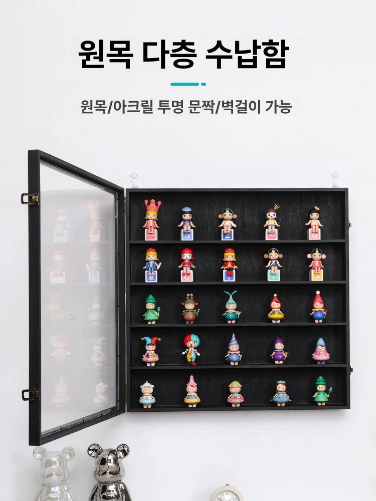 보관함 토큰 수집 케이스 투명 전시 희귀 수집함 동전 블랙 7칸 높이 60cm - 상세 이미지 4