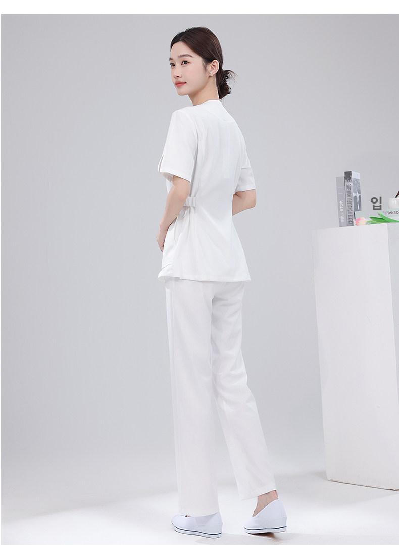 마사지사유니폼 피부관리사 뷰티샵 스파 근무복 핑크 3 4 소매 상의 + 핑크 바지 s - 상세 이미지 4