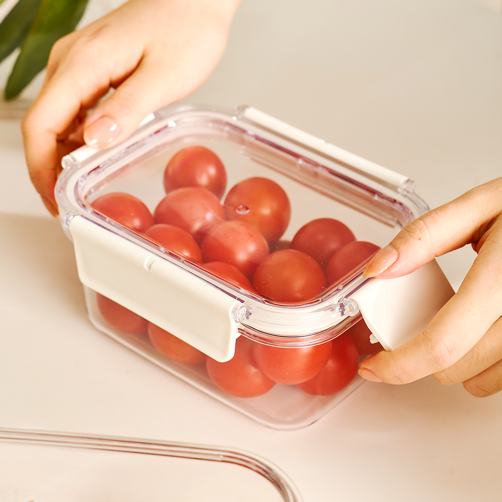 트라이탄 밀폐용기 비스프리 투명 반찬통 냉장고 정리용기 600ml, 그린, 10개 - 상세 이미지 5