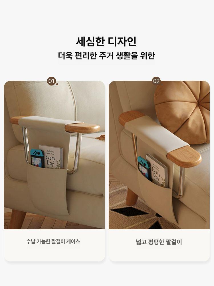 접이식 가죽 소파베드 침대 리클라이너 거실 빈티지 캣스크래치 벨벳 핑크 스펀지 없음 0.78m - 상세 이미지 4