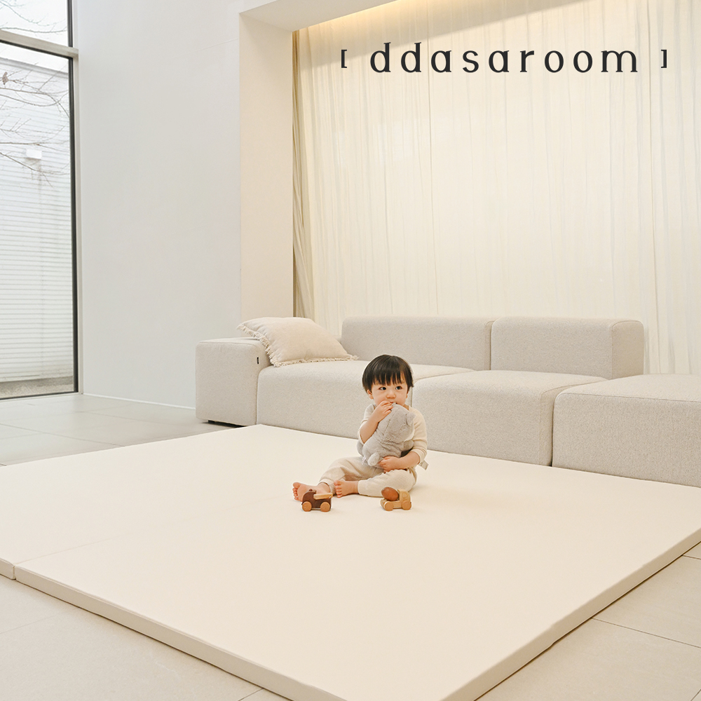 따사룸 폴더매트 아기 유아 접이식 층간소음 버터 아이보리 4cm 200x240cm 상품 이미지