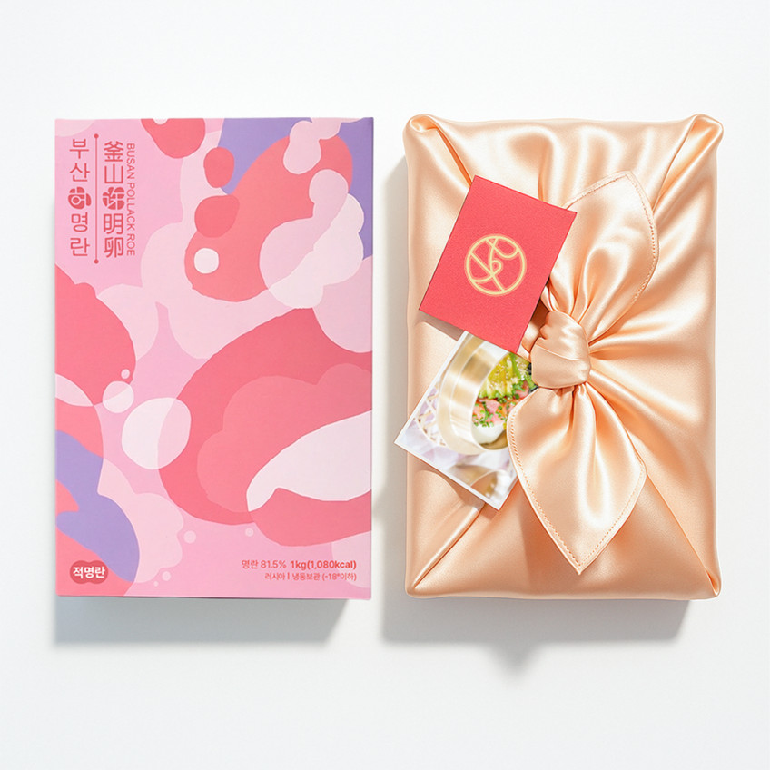 저염 명란 선물 세트 1kg [보자기포장] 명란젓 요리 젓갈 백명란 구이 젖갈- 적참란 판매처 상세 정보 이미지 1