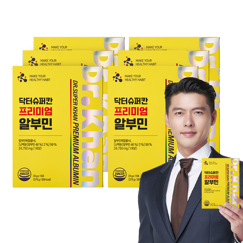 닥터슈퍼칸 프리미엄 알부민 마시는알부민 스틱 난백 15포, 6개 제품 이미지