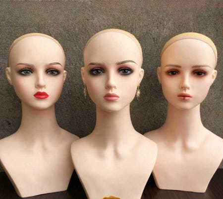 [해외]헤어 마네킹 헤드 미용 모델 가방 디스플레이 PVC하이파우트레드립 실습 1. PVC 하이 파우트 레드 립