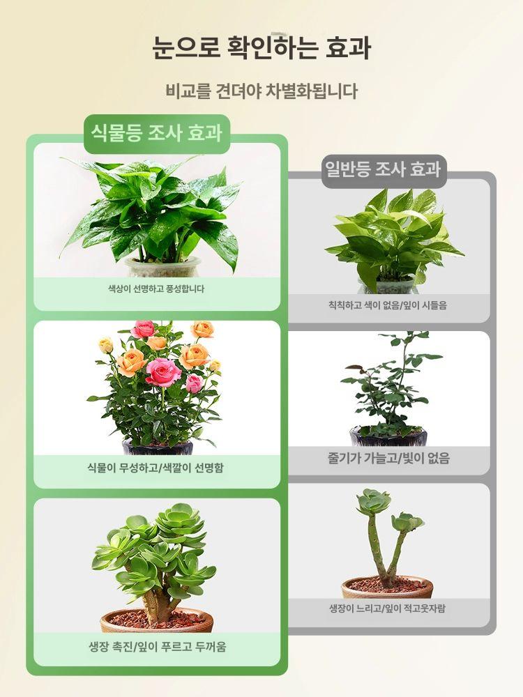 성장 조명 반려 화초 다육 재배 햇빛 광합성 촉진 전구 수동 스위치 0.55m10W 미끄럼 1㎡ A - 상세 이미지 3