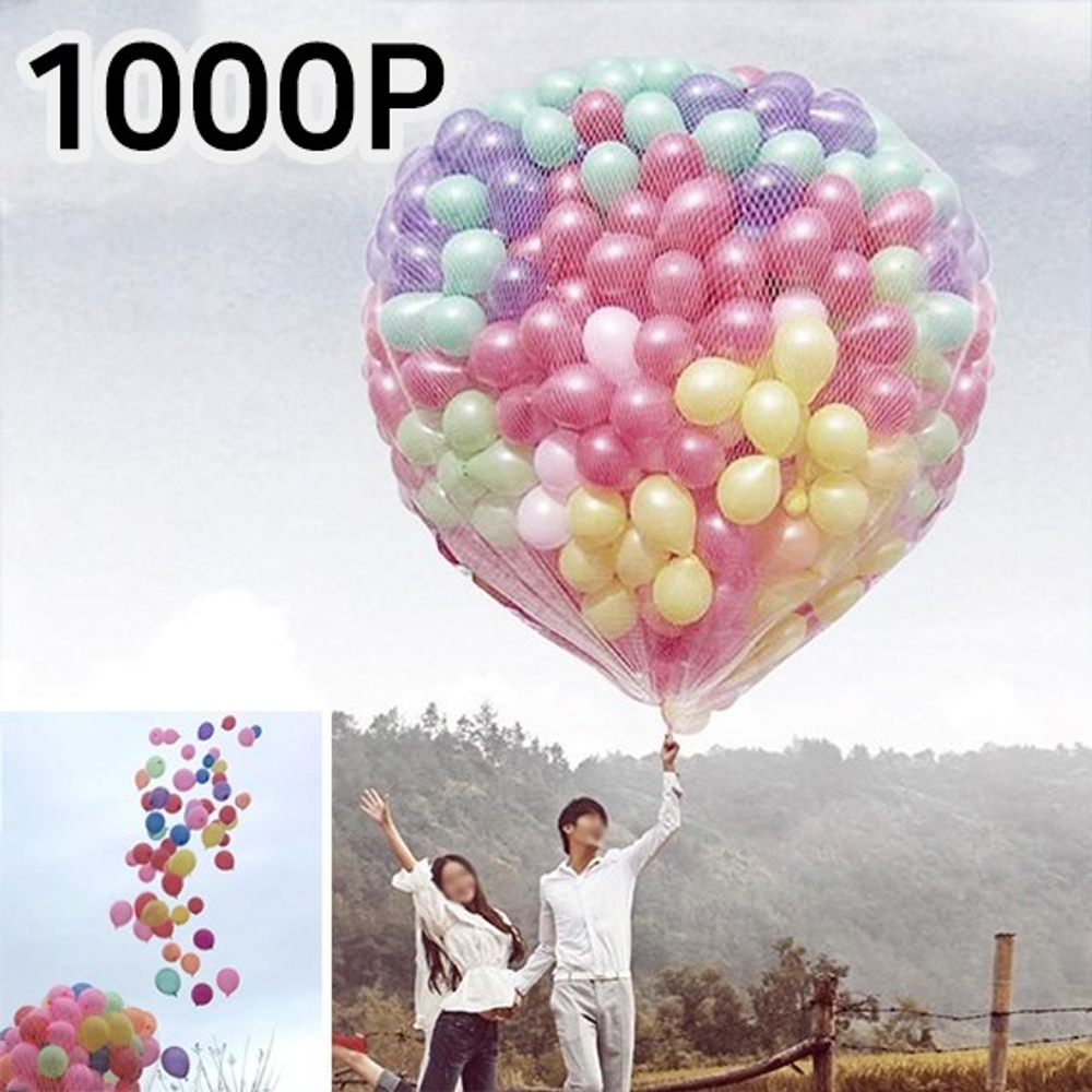 J2K 풍선 그물 날리기 웨딩 촬영 화보 풍선아트 1000P - 상품 이미지