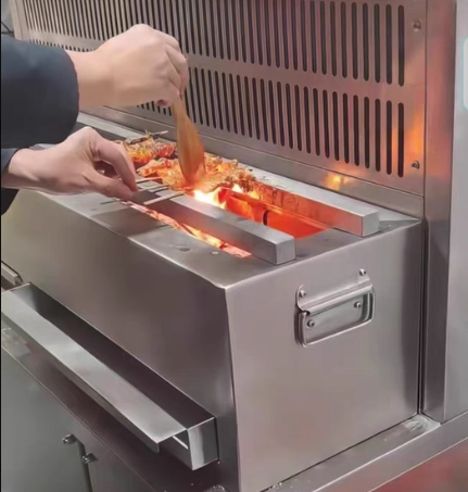 긴 화로 노점 야시장 야키토리그릴 꼬치구이 기계