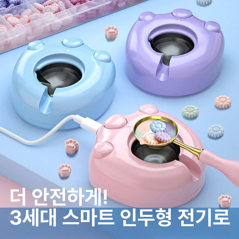 실링왁스전기워머 업사이클링 용 키트 병뚜껑녹이기 스푼 젤리 고양이 세트 실링 다꾸 병뚜껑 - 상세 이미지 3