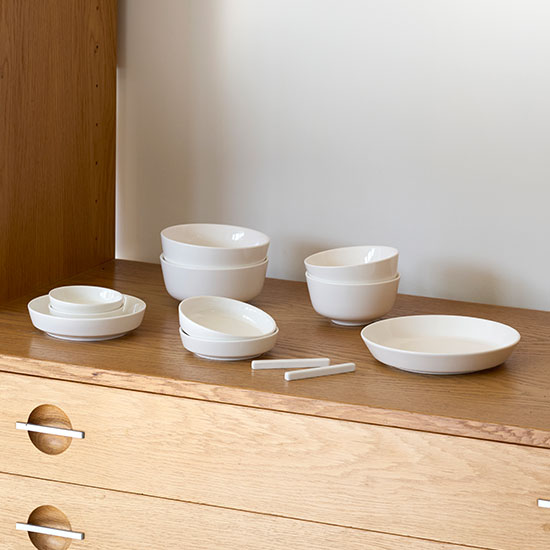 에라토 크림모노 화이트 2인 신혼부부 도자기 그릇세트 12p 결혼선물