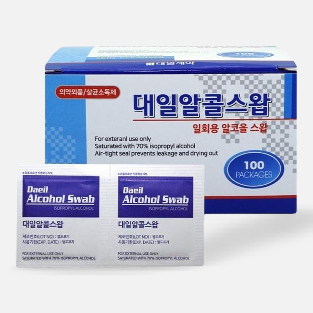 도모아 대일제약 알콜스왑 100매 알콜솜 알콜티슈 소독솜