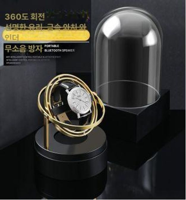 와인더 손목시계 보관함 시계밥주는기계 오토 자동 충전식 플러그인 클래식메탈무광 실버 - 상세 이미지 4