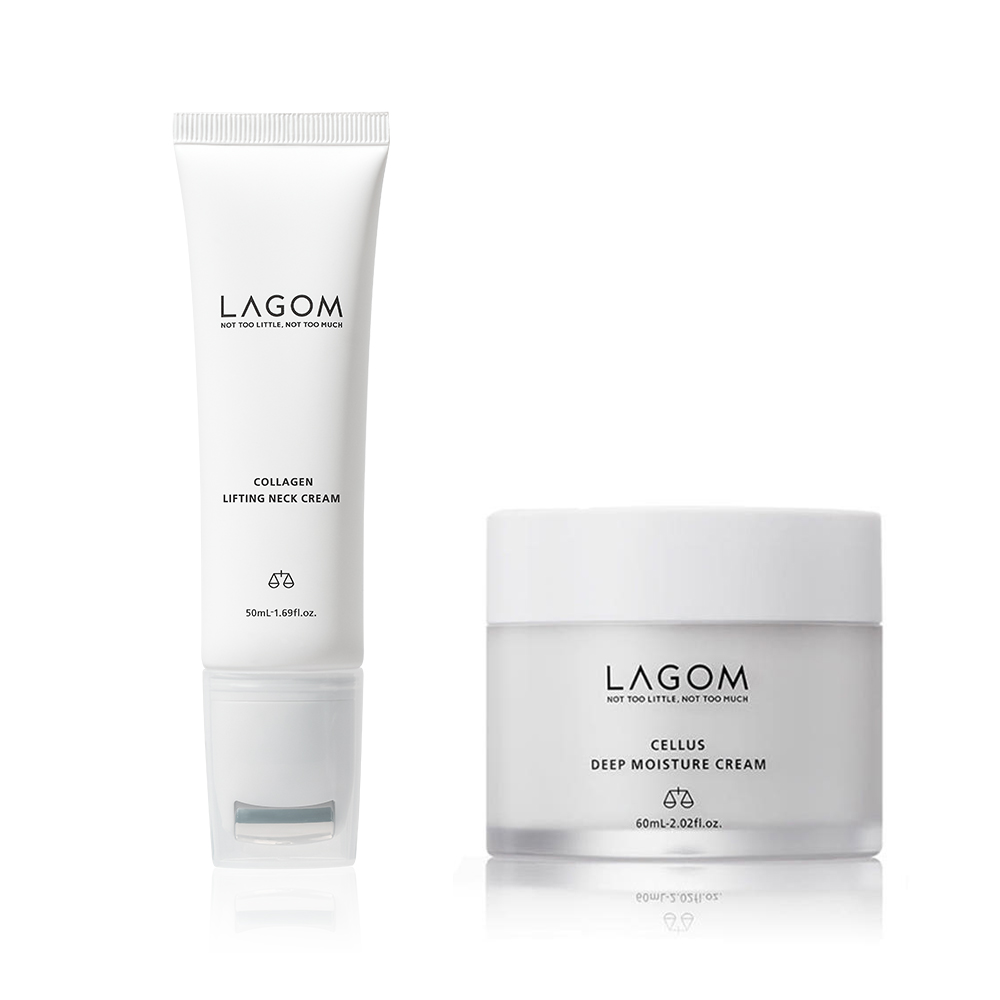 라곰 콜라겐 리프팅 넥크림 50ml+딥모이스처크림 60ml - 상품 이미지