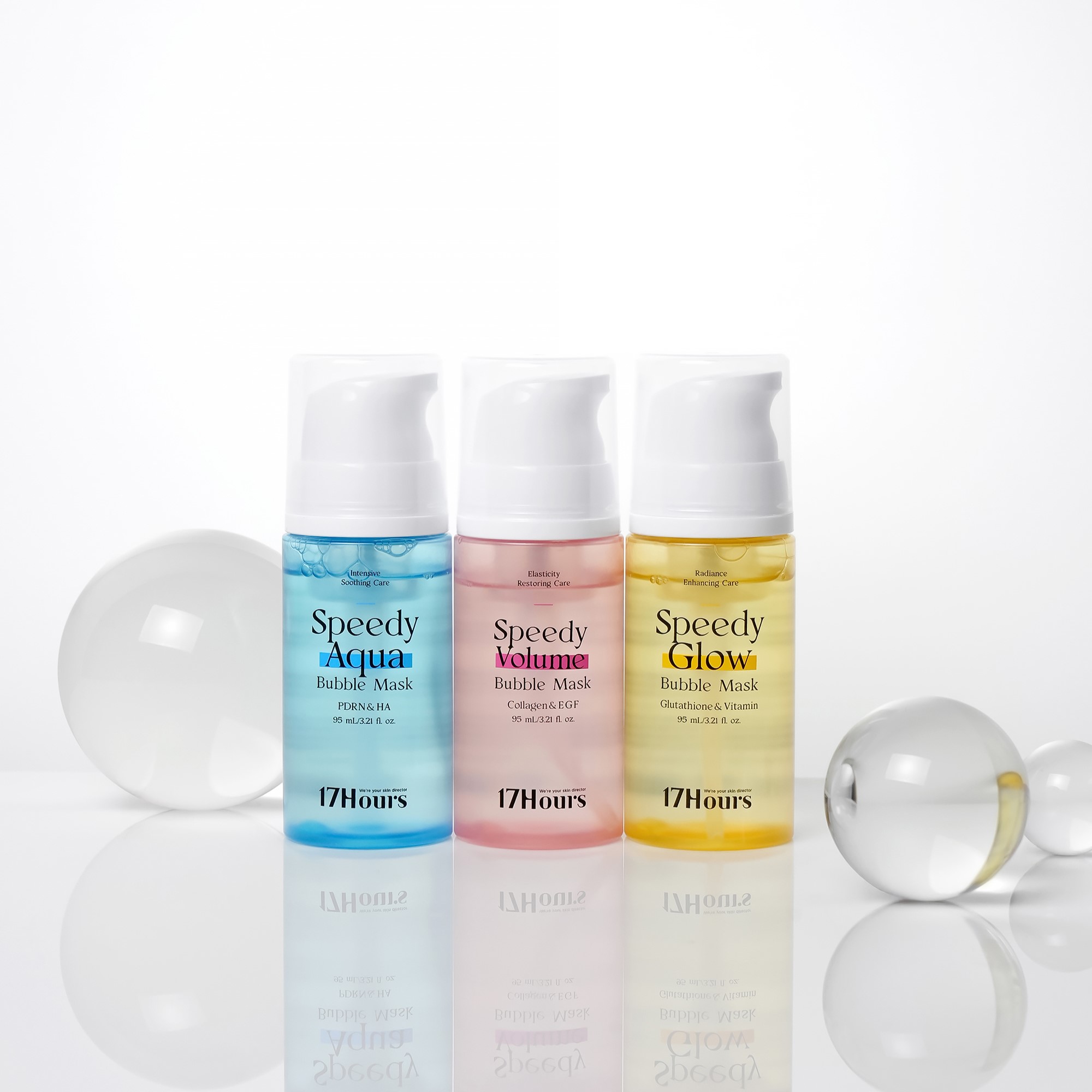17아워즈 20초 버블팩 3종 속보습 화잘먹 버블세럼 아쿠아, 95ml, 1개 이미지 4