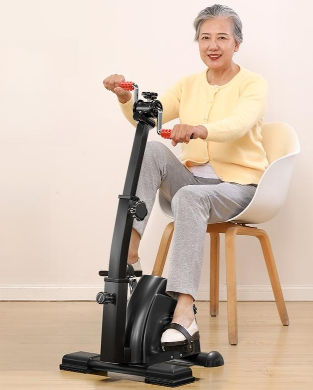 좌식 실내자전거 다리운동 기구 유산소 운동 운동용 홈트 1단계 일체형 조절식 저항 - 상품 이미지