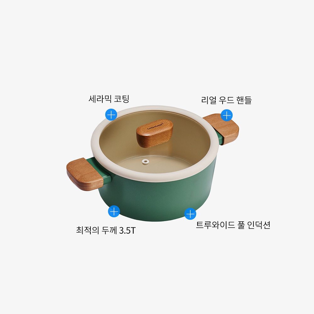 락앤락 슈트 세이지 IH 양수냄비 20cm (CAC2074IH) - 상세 이미지 3