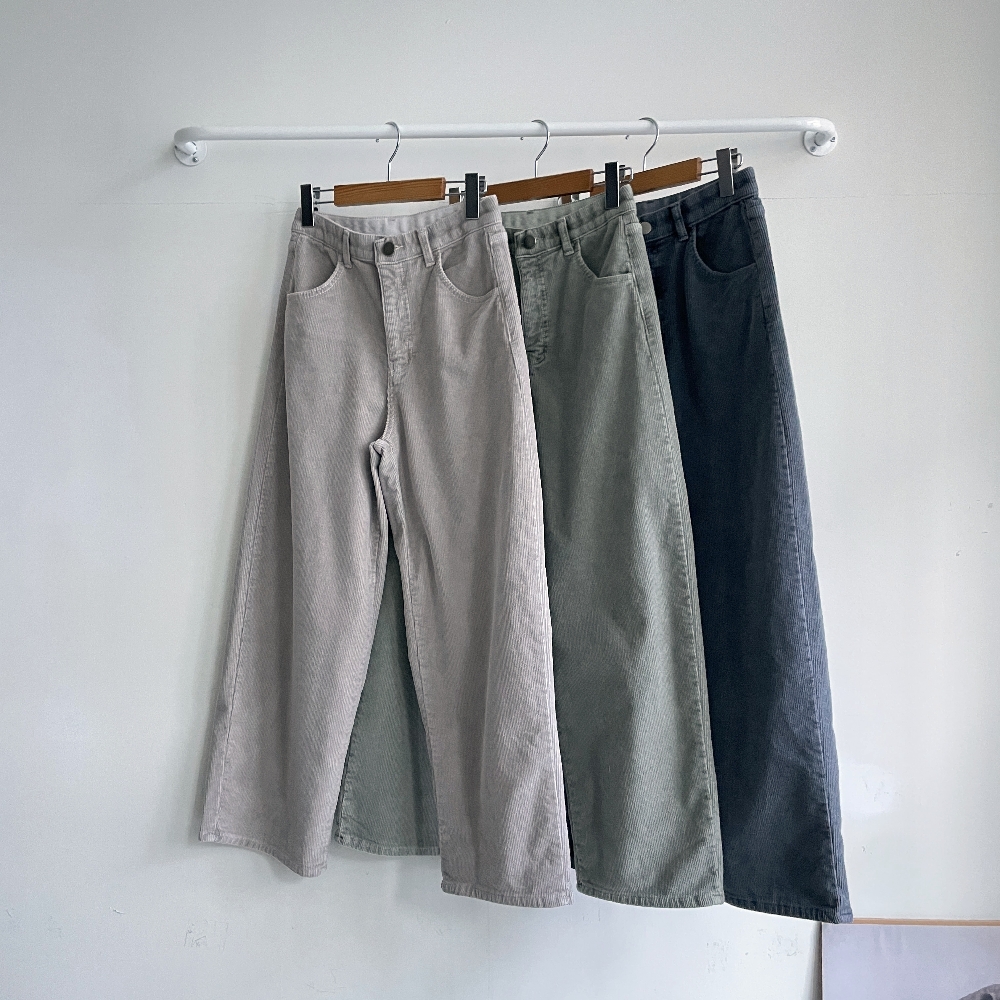 코듀로이팬츠 여성 벌룬 기모 바지 이미지 6