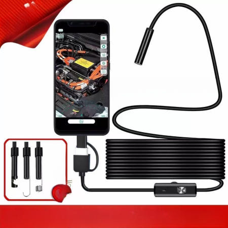 [해외]내시경 카메라 15m 산업용 듀얼 케이블 확장형 실용적 - - 근시 5.5mm 2m 단단한