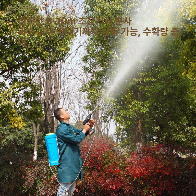 농약 살포기 자동 동력 원예 압축 소독 고압 충전기 10셀 1개 약통 6 in 1 분무 노즐 - 상세 이미지 4