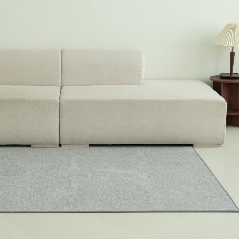 인룸 플레인 소프트 사계절 거실 러그 카페트 그레이, 200x250cm