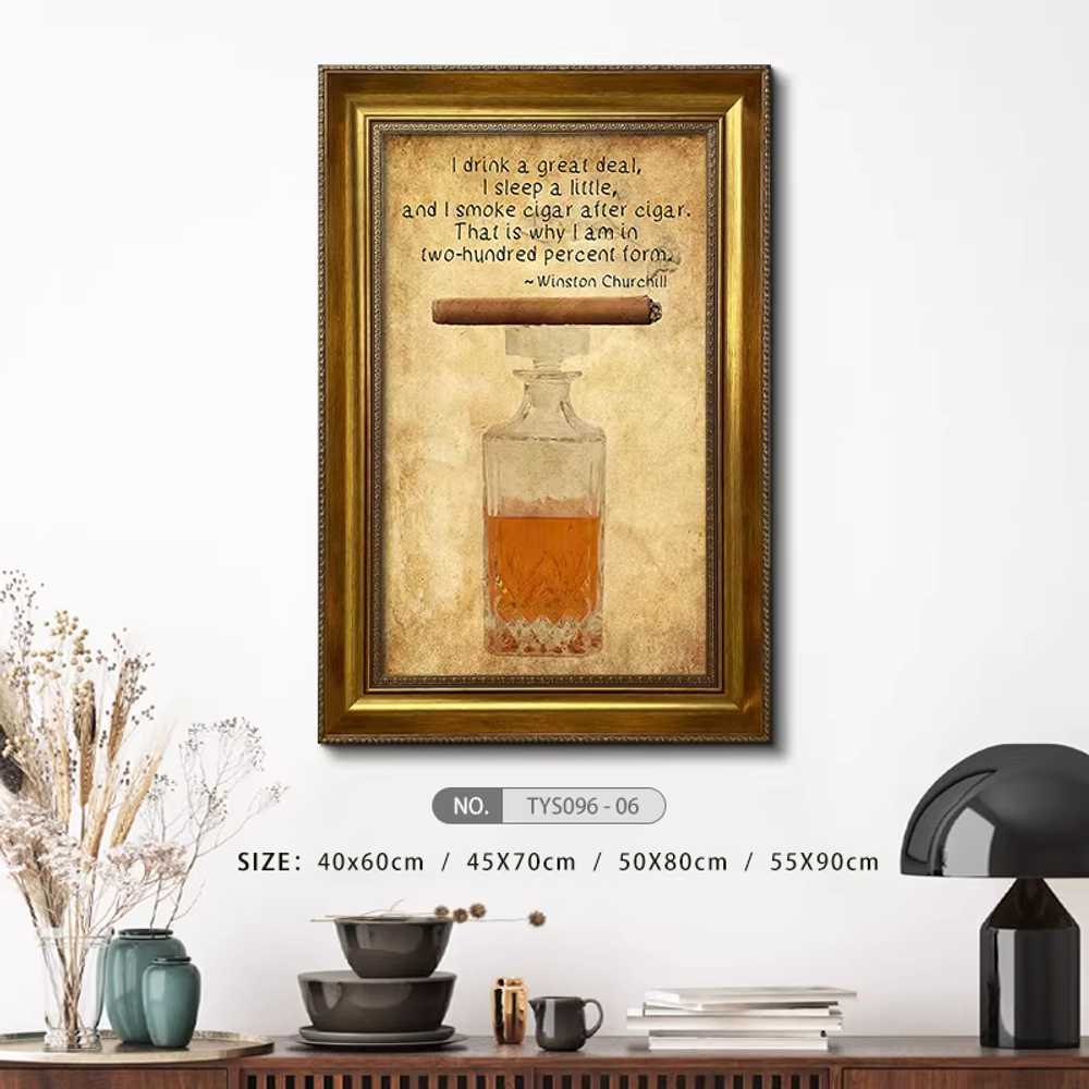 술집 벽액자 빈티지 인테리어액자 복도 꾸미기 포스터 40x60cm 프레임+유화캔버스TYS120-1 이미지 8