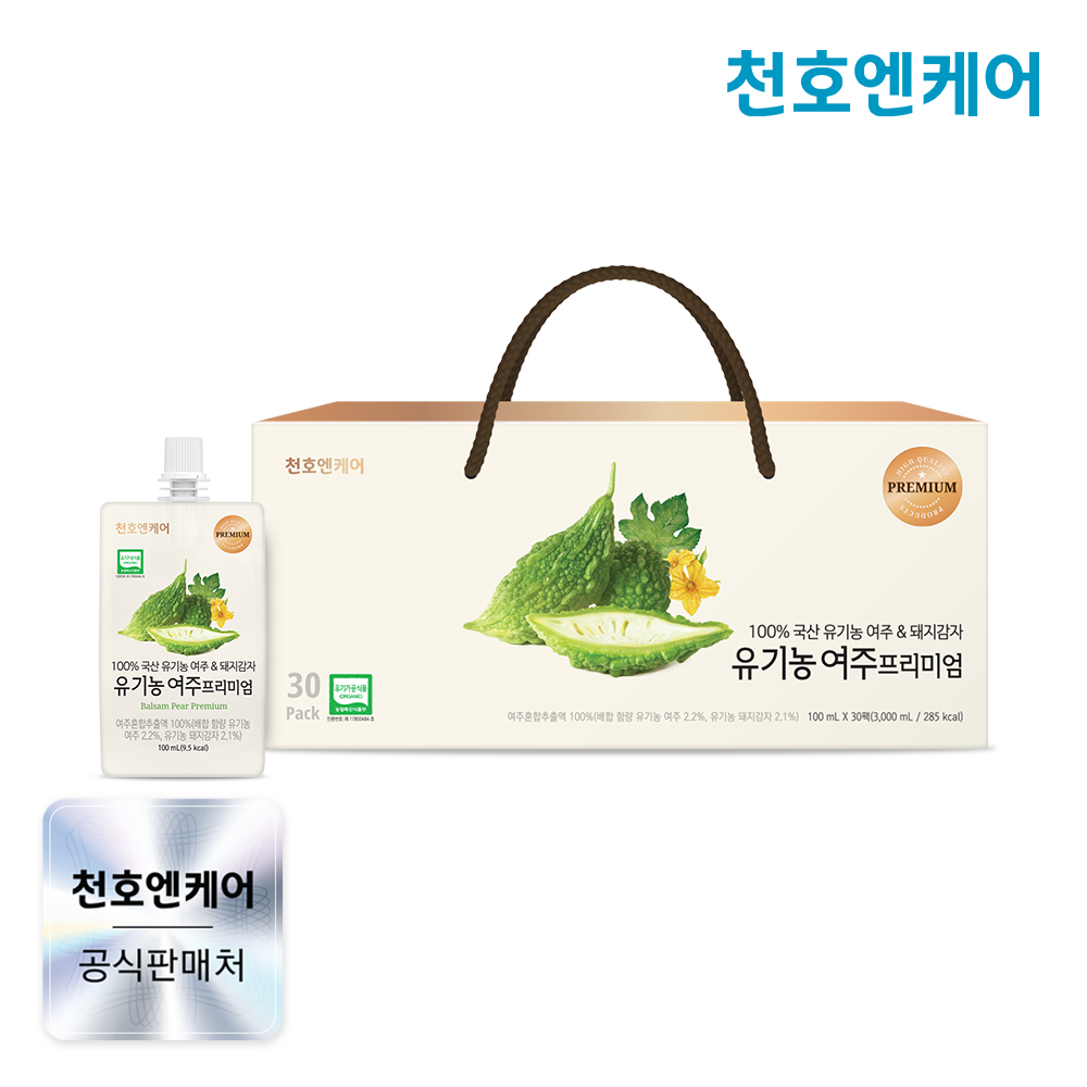 천호엔케어 100% 국산 유기농 여주 돼지감자 여주즙 프리미엄 100ml x 30개입 이미지 1