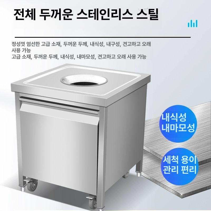 급식소 잔반통 식당 잔반수거통 구내식당 음식물통 사각 수거함 - 상세 이미지 4