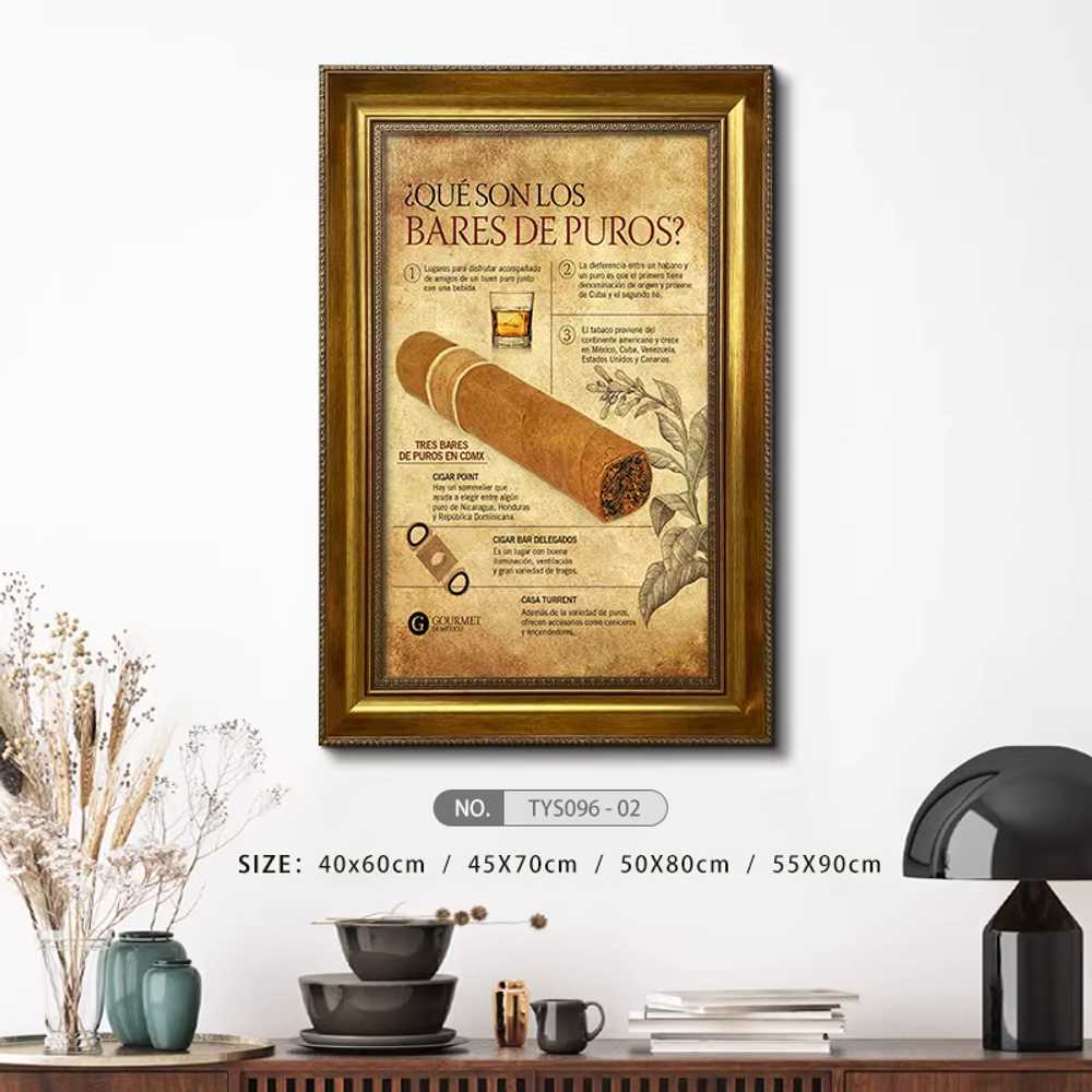 술집 벽액자 빈티지 인테리어액자 복도 꾸미기 포스터 40x60cm 프레임+유화캔버스TYS120-1 - 상세 이미지 4