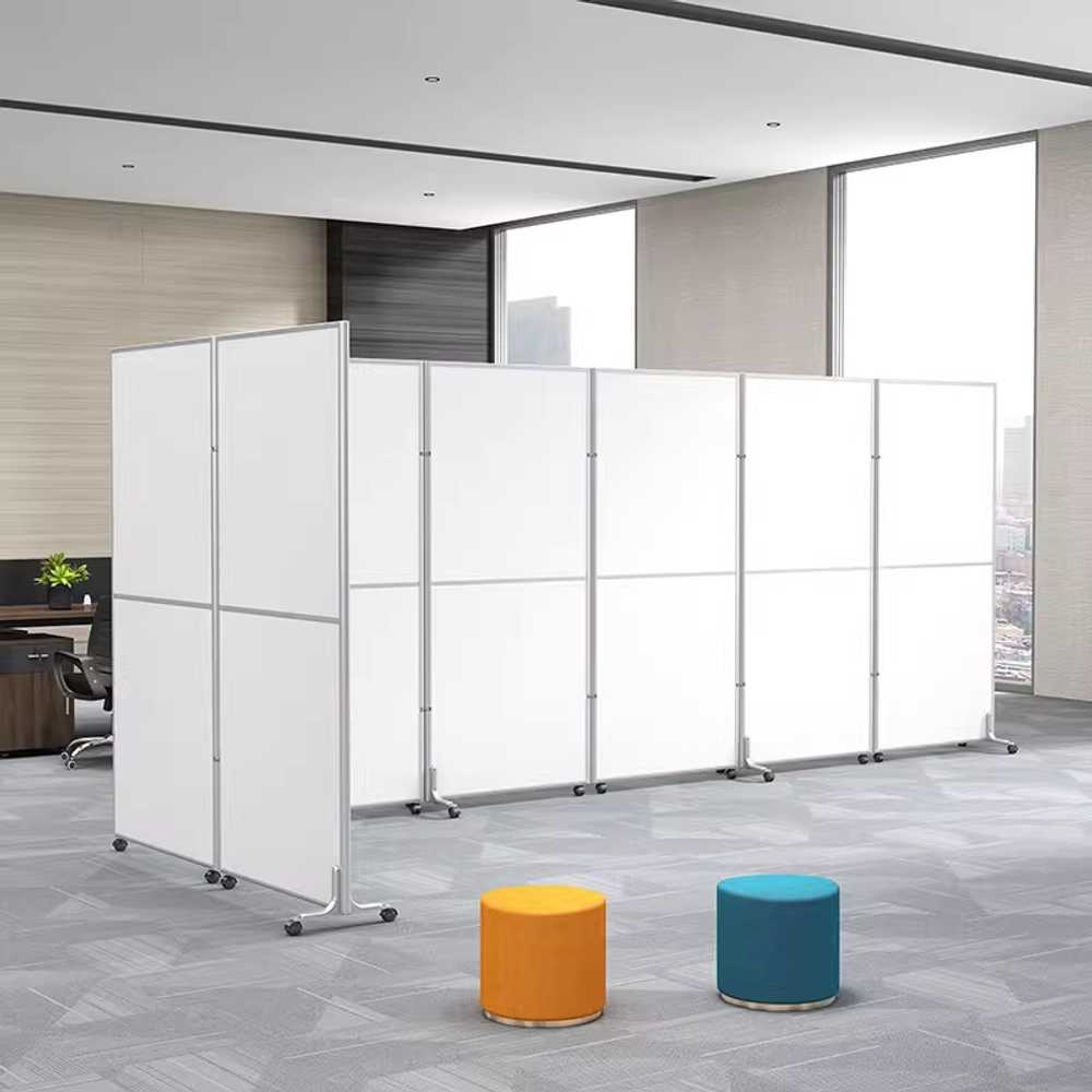접이식 파티션 가림막 이동식 사무실 디바이더 흰색 100x150cm 전체 판넬+부속품 이미지 6