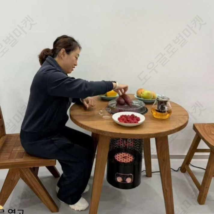 베란다포차 테이블 화로 캠핑 집에서숯불 화로대 접이식 - 상세 이미지 2