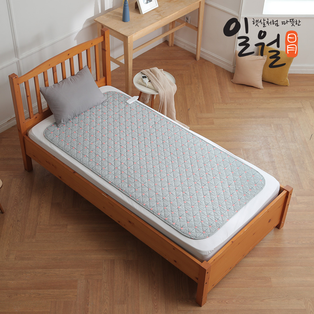 일월 핑크스페이드 저전력 워셔블 카본 탄소 전기장판 캠핑 침대 전기매트 싱글