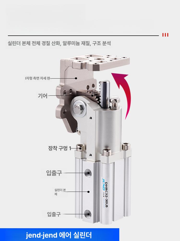 공압 실린더 장착된 액세서리 플립 조작기 사이드 마운트 레버 구조 Z-Fcz40-45L - 상세 이미지 4