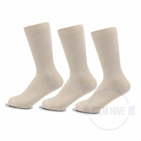 빅사이즈 골지 남자장목양말 웜베이지 3켤레 고급양말