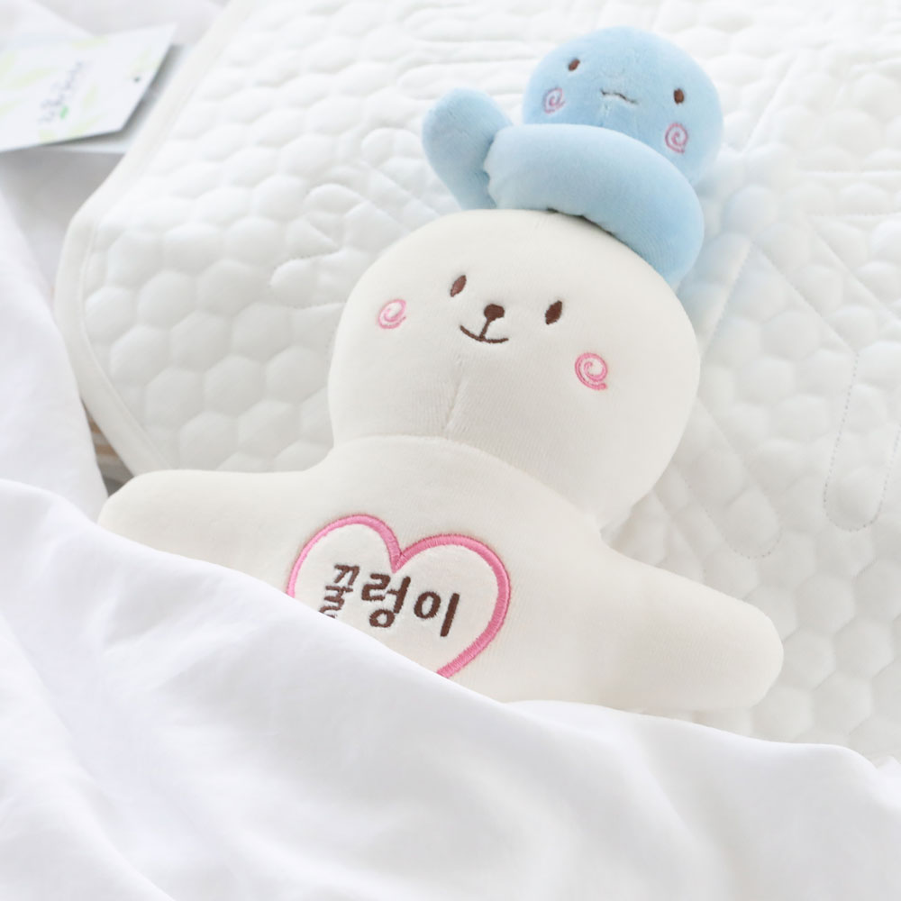 [자연생각] 오가닉 태명 자수 애착인형 4종 임신 출산 선물세트 이미지 8