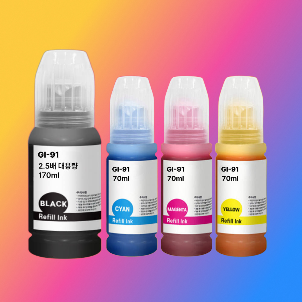 캐논 재생잉크 G1920 G2920 G3920 G3930 대용량 GI-91 170ml - 메인 이미지