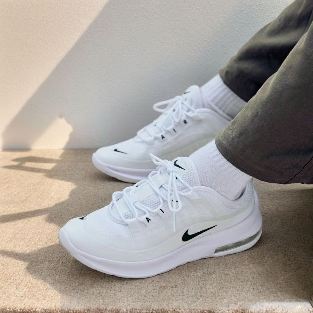 [국내매장판] 나이키 에어맥스 엑시스 발편한 신발 런닝화 헬스화 헬스장 커플 운동화 화이트(GS), 225